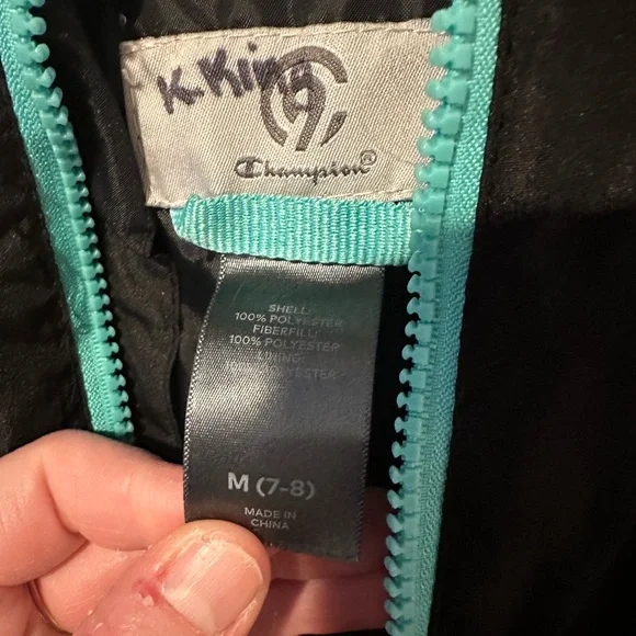 Champion Kids Black Overalls with Teal Accents - Picture 3 of 3